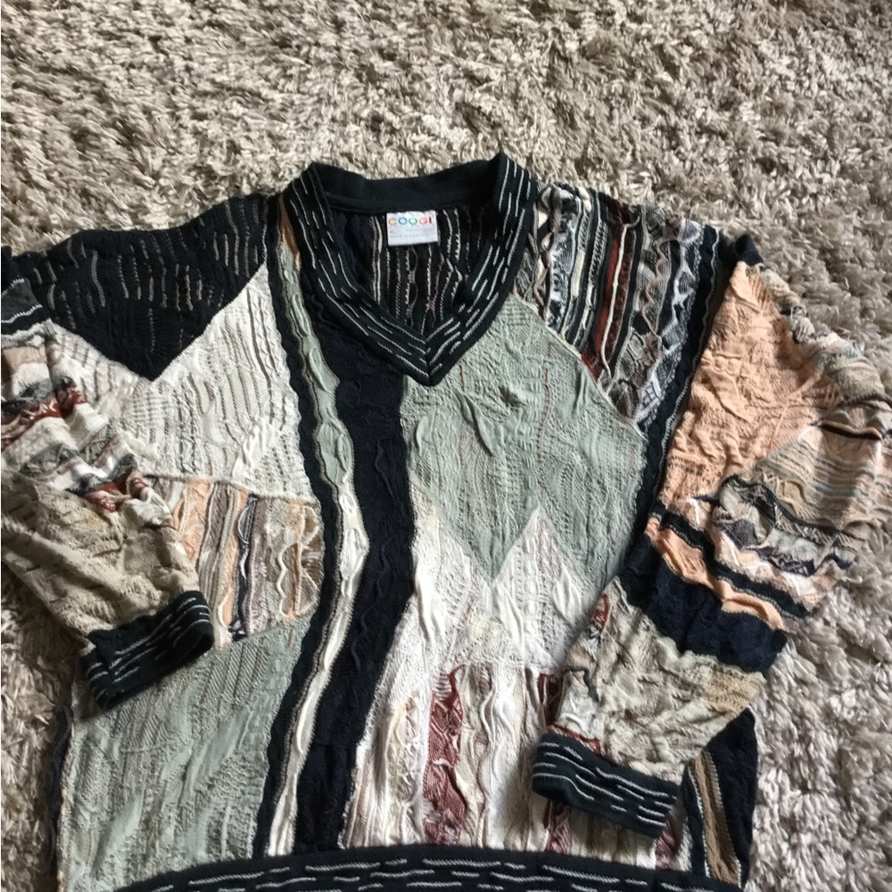 Coogi Multicolor Patchwork Sweater - image 2